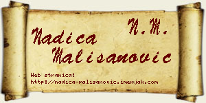 Nadica Mališanović vizit kartica